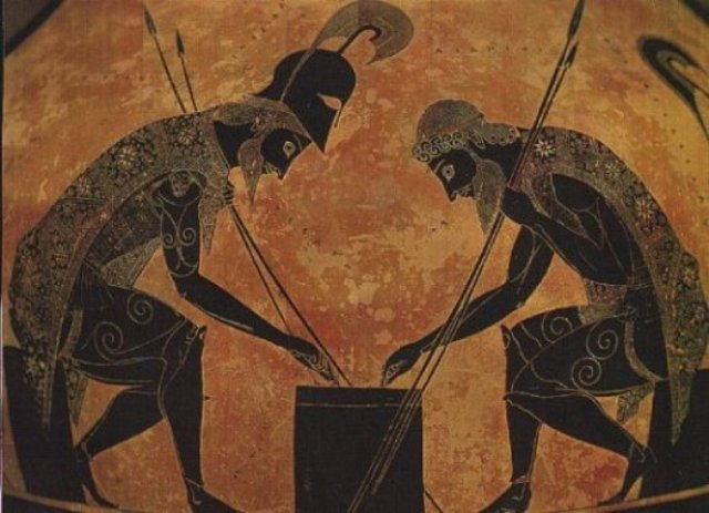 Aiace gioca a scacchi