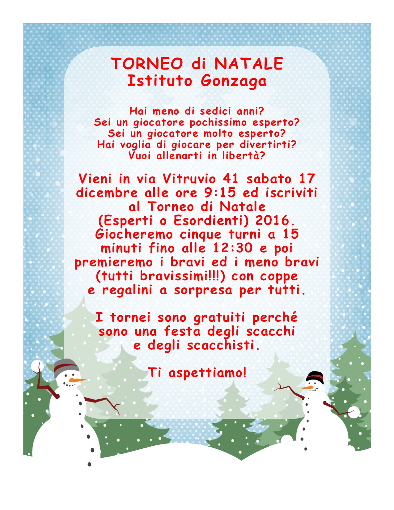 Torneo di Natale Gonzaga 2016