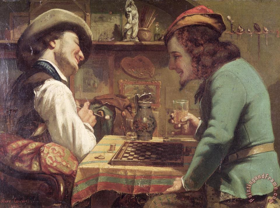the game of draughts Gustave Courbet