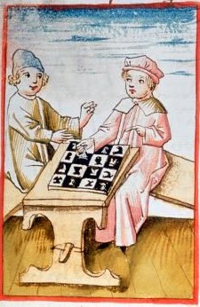 Pulcini two men playing chess 1400-1499