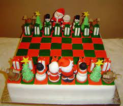 chess and christmas food