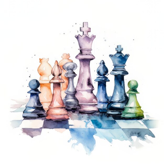 painting-chess-game-with-large-group-chess-pieces 810275-4701